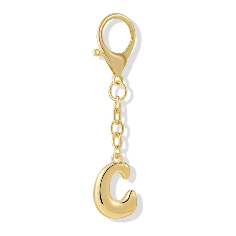 [v2] Bubble Initial Letter - Bag Charm 3