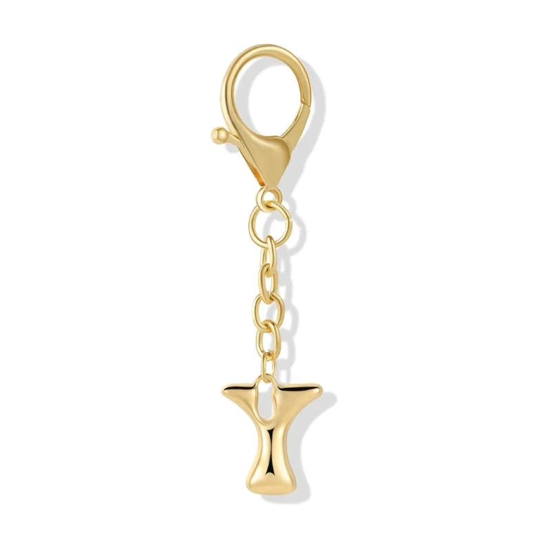 [v2] Bubble Initial Letter - Bag Charm 26