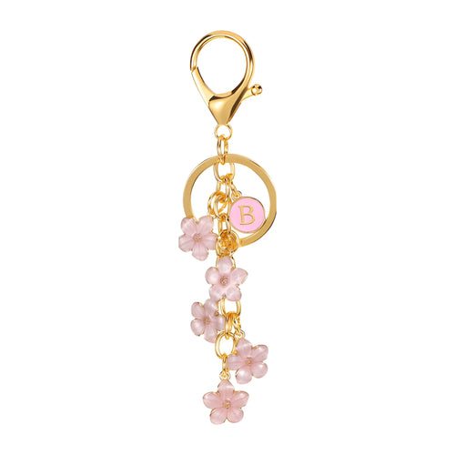 [v2] Daisy Flower Initial Letter - Bag Charm (Pink) 2
