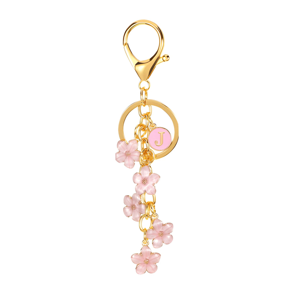 [v2] Daisy Flower Initial Letter - Bag Charm (Pink) 10