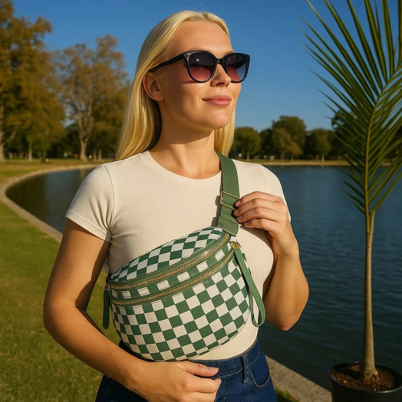 [v2] GoFree - The Roomiest Bum Bag (Checkered) 2