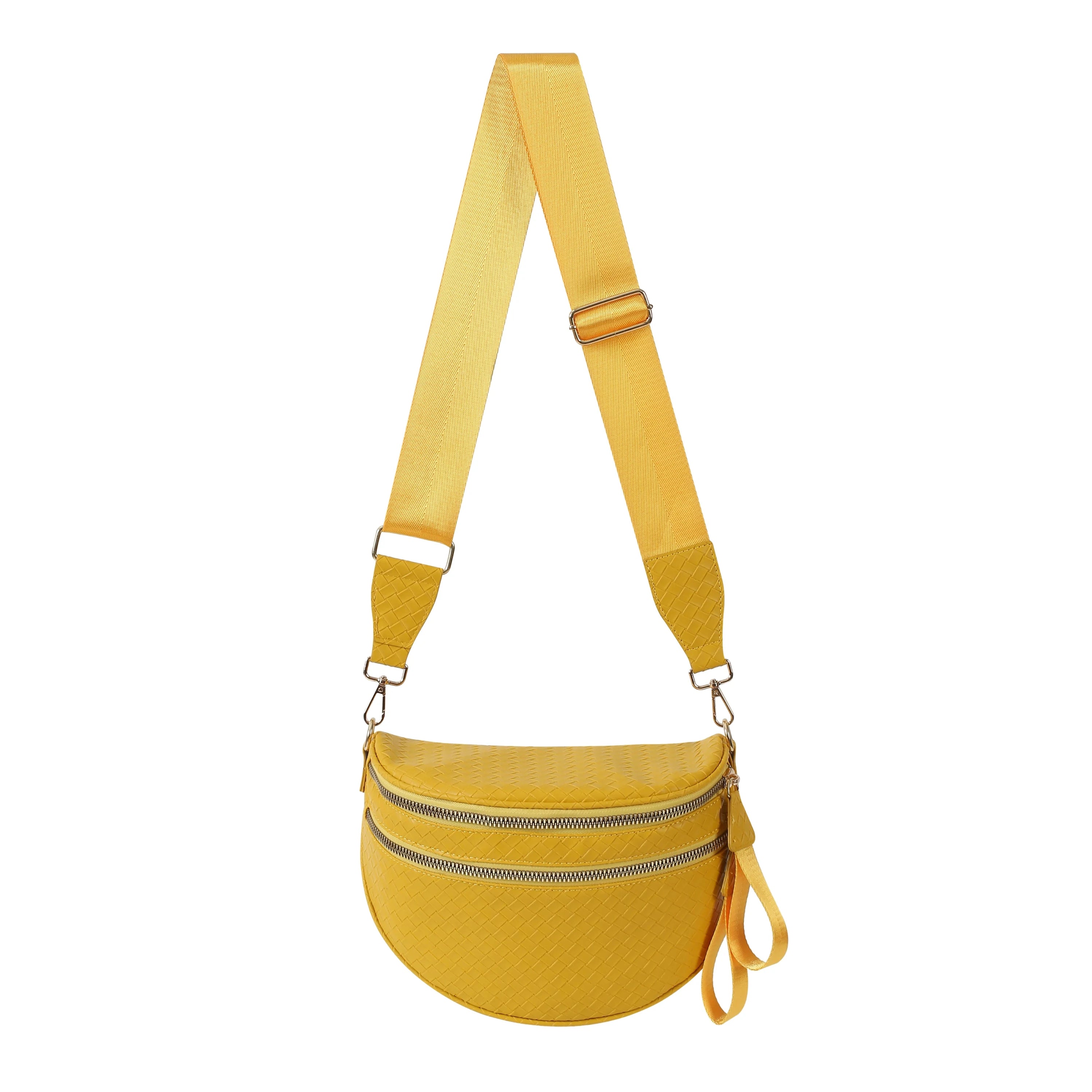 [v2] GoFree - Woven Leather Bum Bag 19