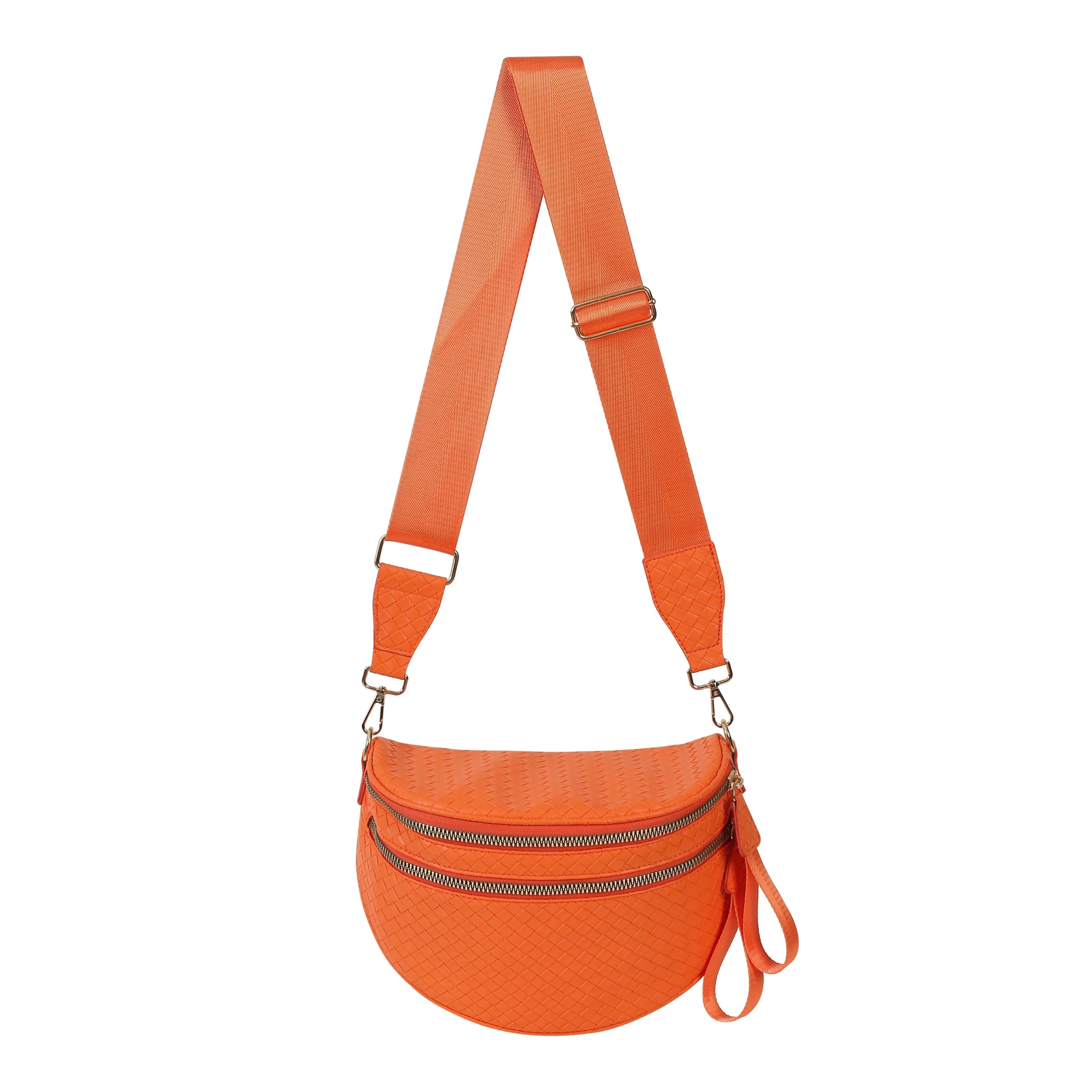 [v2] GoFree - Woven Leather Bum Bag 24