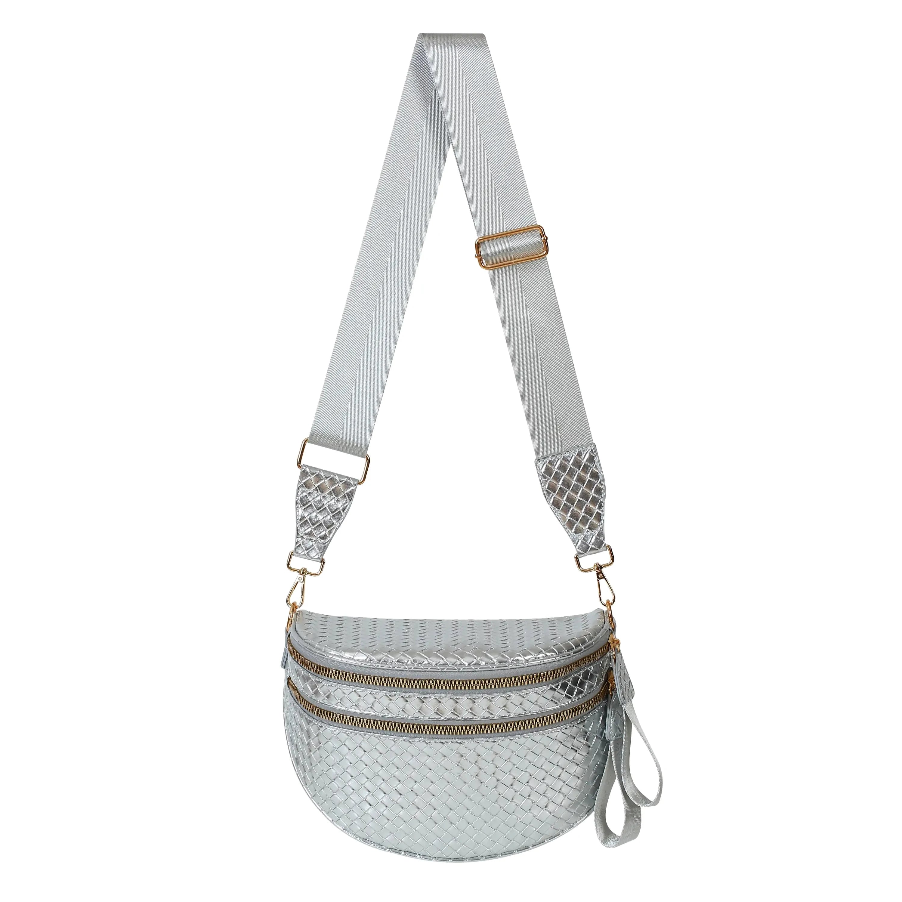 [v2] GoFree - Woven Leather Bum Bag 26