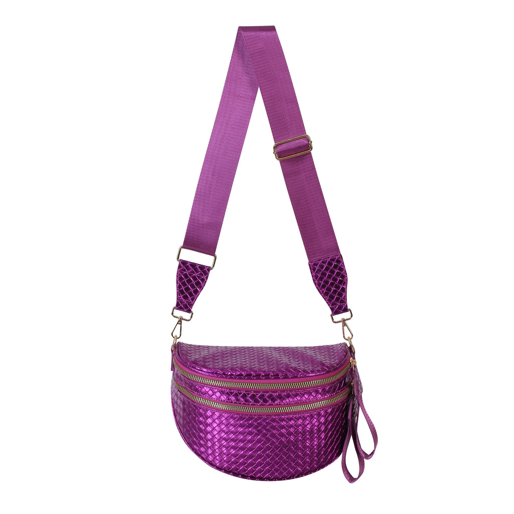 [v2] GoFree - Woven Leather Bum Bag 27