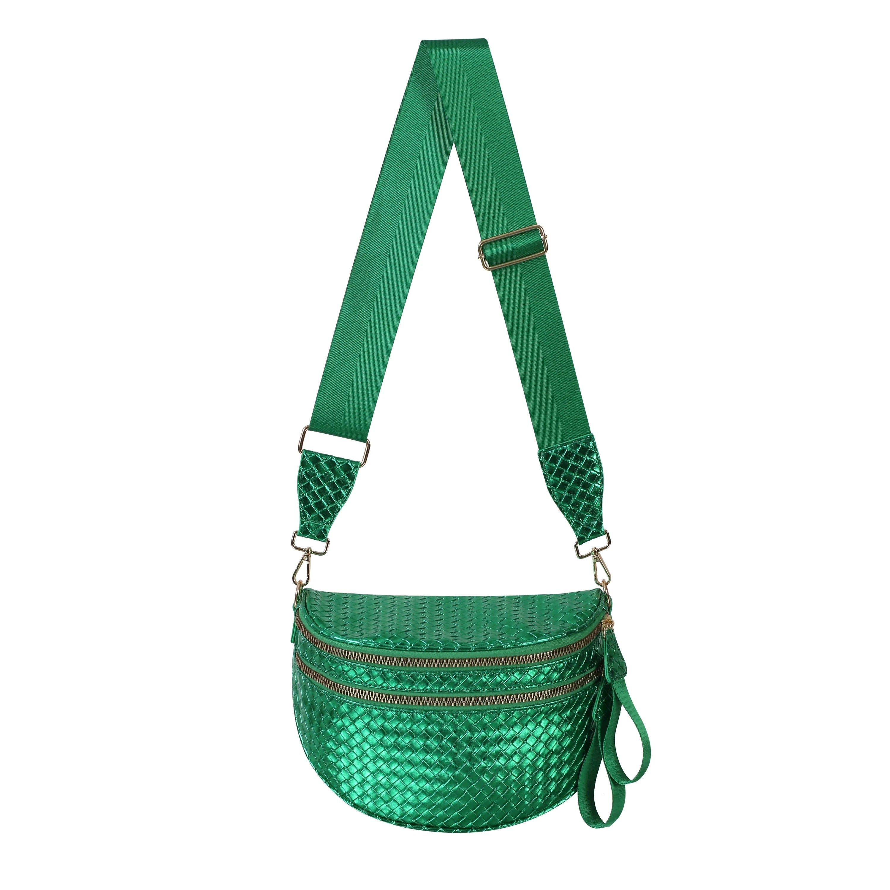 [v2] GoFree - Woven Leather Bum Bag 28
