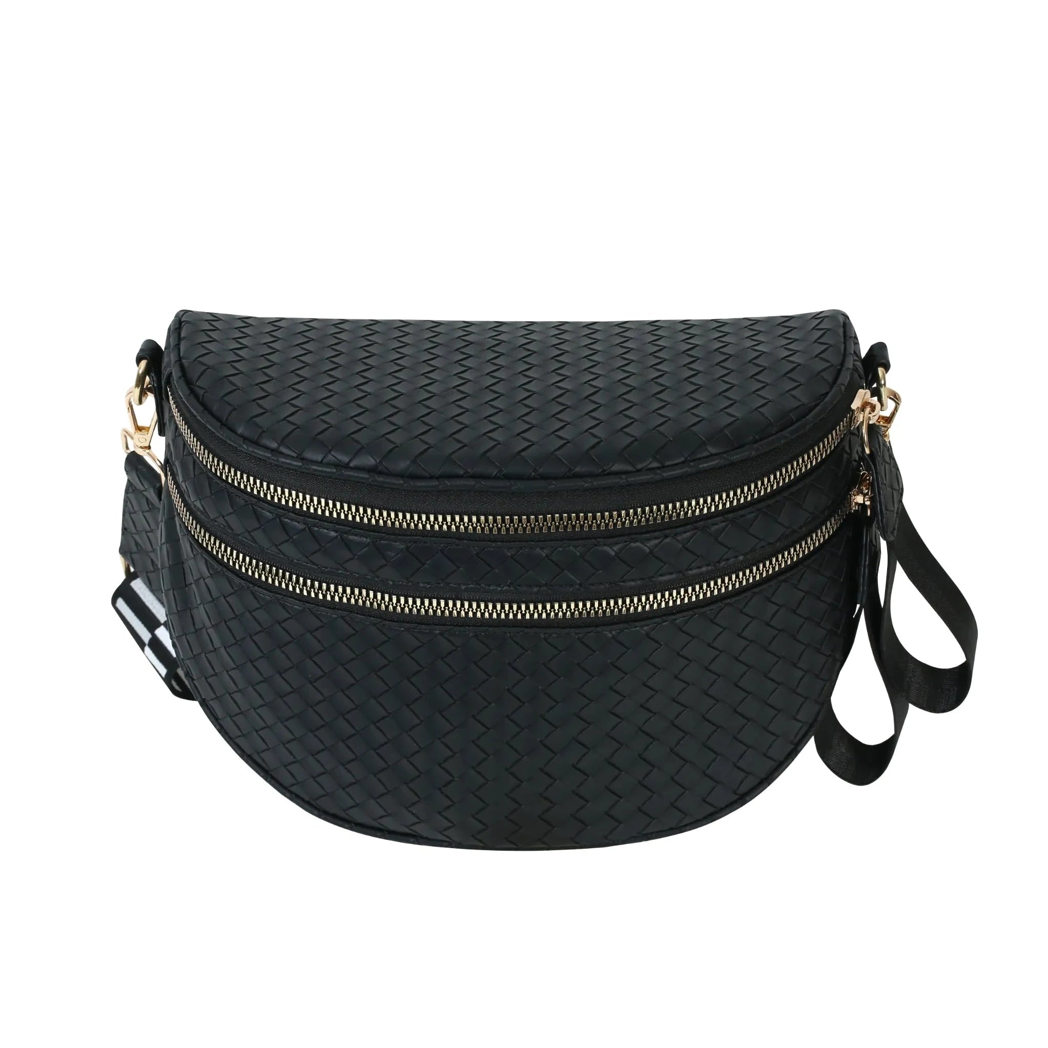 [v2] GoFree - Woven Leather Bum Bag 6
