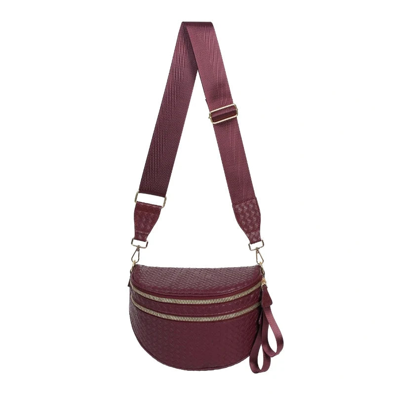 [v2] GoFree - Woven Leather Bum Bag 7