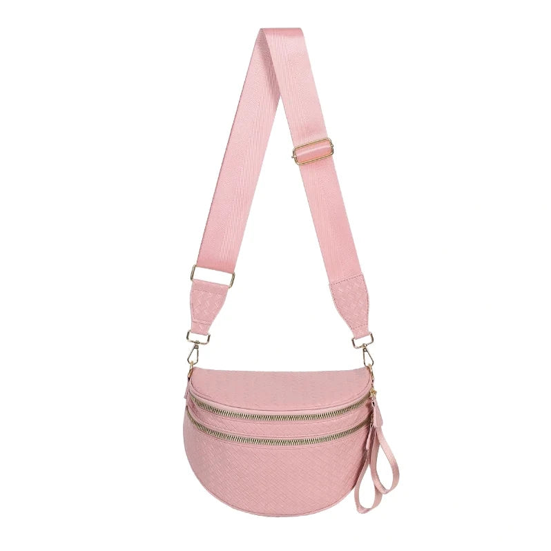 [v2] GoFree - Woven Leather Bum Bag 10
