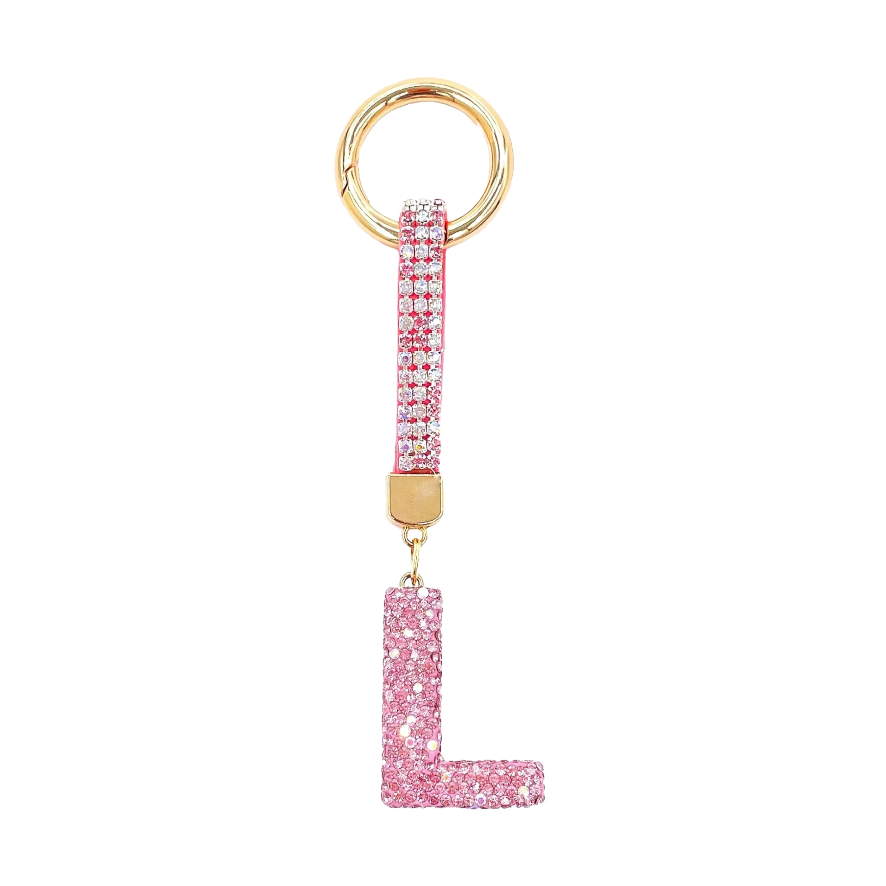[v2] Sparkle Initial – Bag Charm (Pink) 7