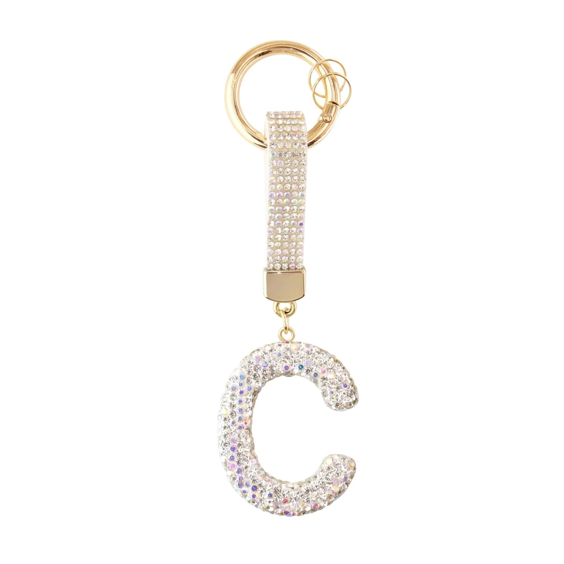 [v2] Sparkle Initial – Bag Charm (Silver) 3