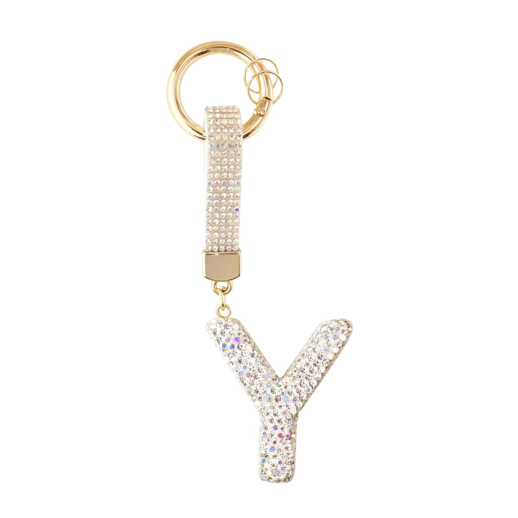 [v2] Sparkle Initial – Bag Charm (Silver) 25